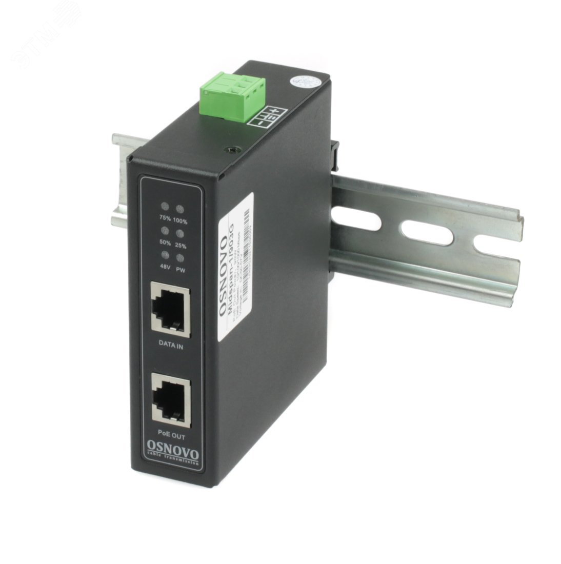 Инжектор PoE 2хRJ45 10/100/1000 Мб/с, 802.3af/at/bt, до 90 Вт DC 52В Midspan-1/903G OSNOVO - превью