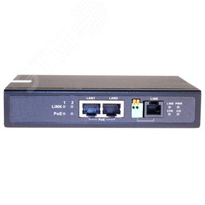 Удлинитель Ethernet на 2 порта до 3000м с функцией PoE. Автоопределение PoE устройств. Стандарт IEEE 802.3af/at. TR-IP2PoE OSNOVO - 2
