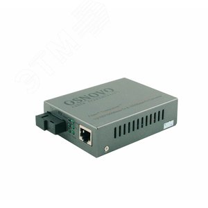 Медиаконвертер оптический 1хRJ45/SC 10/100/1000 Мб/с, для кабеля до 20 км