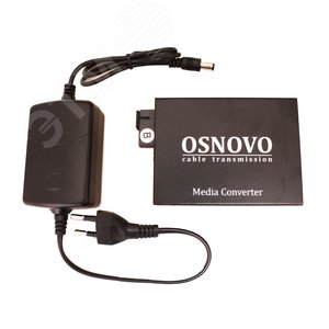 Медиаконвертер оптический 1хRJ45/SC 10/100/1000 Мб/с, для кабеля до 20 км OMC-1000-11S5b OSNOVO - 4