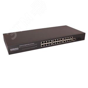 Коммутатор управляемый (L2+) Gigabit Ethernet на 26 портов.Порты 24 x GE (10/100/1000Base-T) + 2 x GE SFP (1000Base-x) SW-72402/L2 OSNOVO