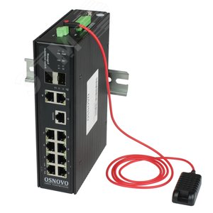 Промышленный управляемый (L2+) PoE коммутатор Gigabit Ethernet на 10 портов.