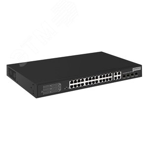 PoE коммутатор Fast Ethernet на 24 x RJ45 портов + 4 x GE Combo uplink порта.
