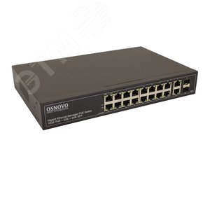 Управляемый L2 PoE коммутатор Gigabit Ethernet на 16 RJ45 PoE SW-8182/L(300W) OSNOVO