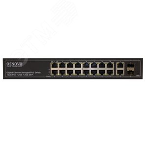 Управляемый L2 PoE коммутатор Gigabit Ethernet на 16 RJ45 PoE SW-8182/L(300W) OSNOVO - 2