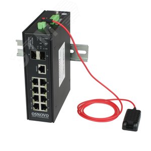 Коммутатор управляемый промышленный 8 портов уровень управления L2+ HiPoE с функцией мониторинга OSNOVO