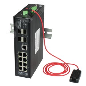 Коммутатор управляемый промышленный 12 портов уровень управления L2+ HiPoE с функцией мониторинга SW-80804/ILS(port 90W,300W) OSNOVO