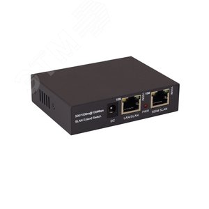 Удлинитель Fast Ethernet 1хDC5.5х2.1мм, 2хRJ45 10/100 Мб/с, IP30, до 800 м