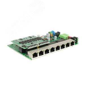 Изображение товара Коммутатор промышленный 8 портов RJ45 10 100 1000 Мб/с PoE 240Вт (шт)