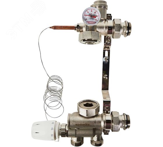 Изображение товара Насосно-смесительный узел с термоголовкой с выносным датчиком (без насоса) (шт)