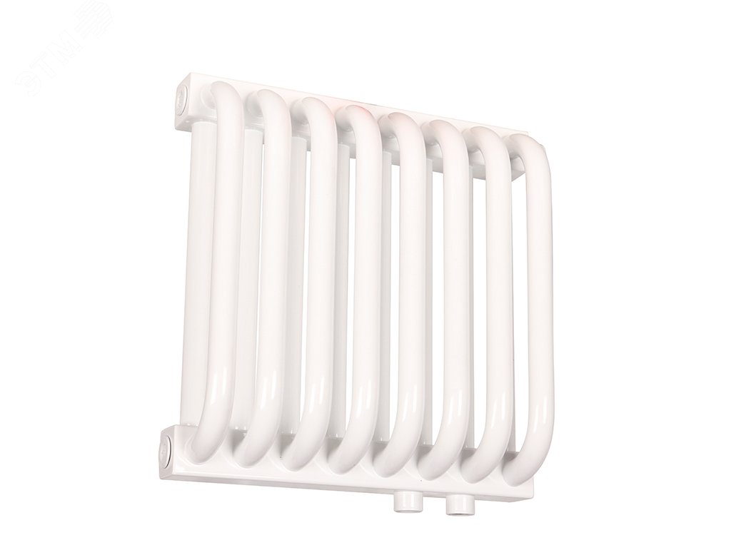 Изображение товара Радиатор стальной двухтрубчатый 300/100/8 нижнее правое подключение белый глянцевый (шт)
