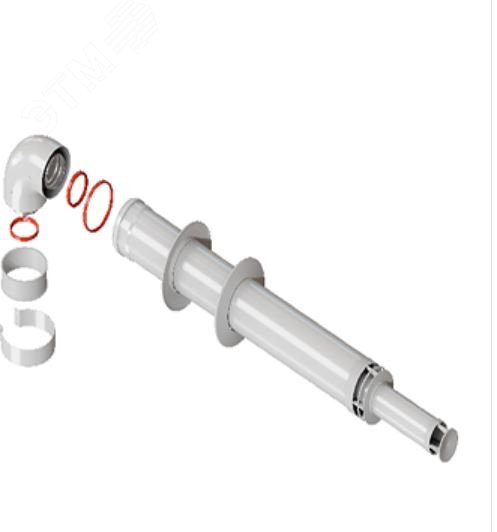 Изображение товара Комплект дымохода АНТИЛЕД 60/100 - 1000мм с фланцем
