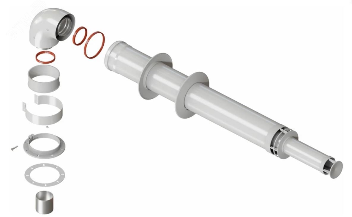 Изображение товара Комплект дымохода АНТИЛЕД УНИВЕРСАЛЬНЫЙ 60/100 - 1220мм (шт)