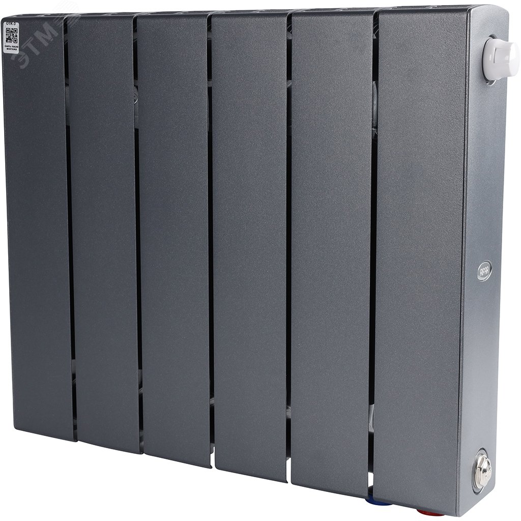 Изображение товара Радиатор биметаллический секционный SUPReMO VENTIL 35/90/6 Rifar титан