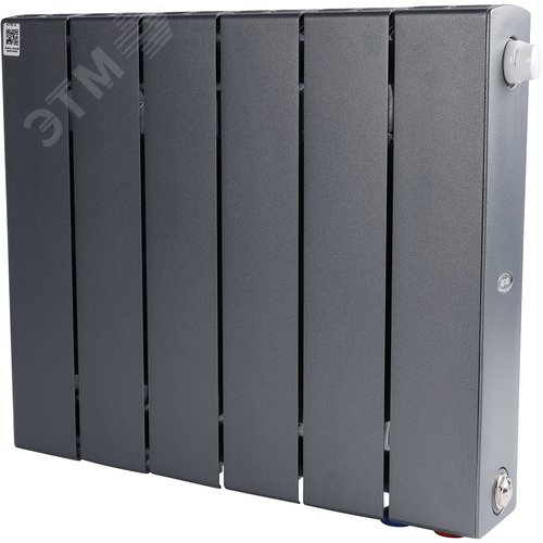 Изображение товара Радиатор биметаллический секционный монолитный 35 /90/6 SUPReMO VENTIL нижнее подключение 900Вт цветтитан (шт)