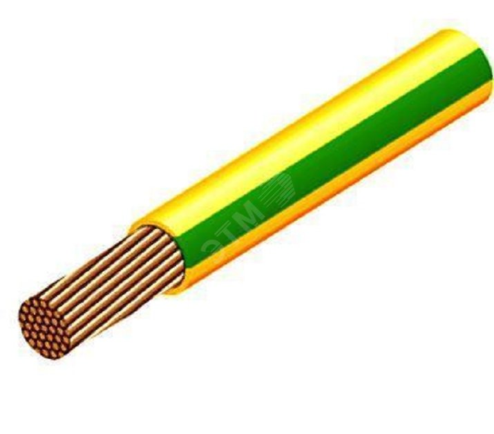 Провод силовой ПуГВ 1х 2.5 Желто-зеленый Промэко