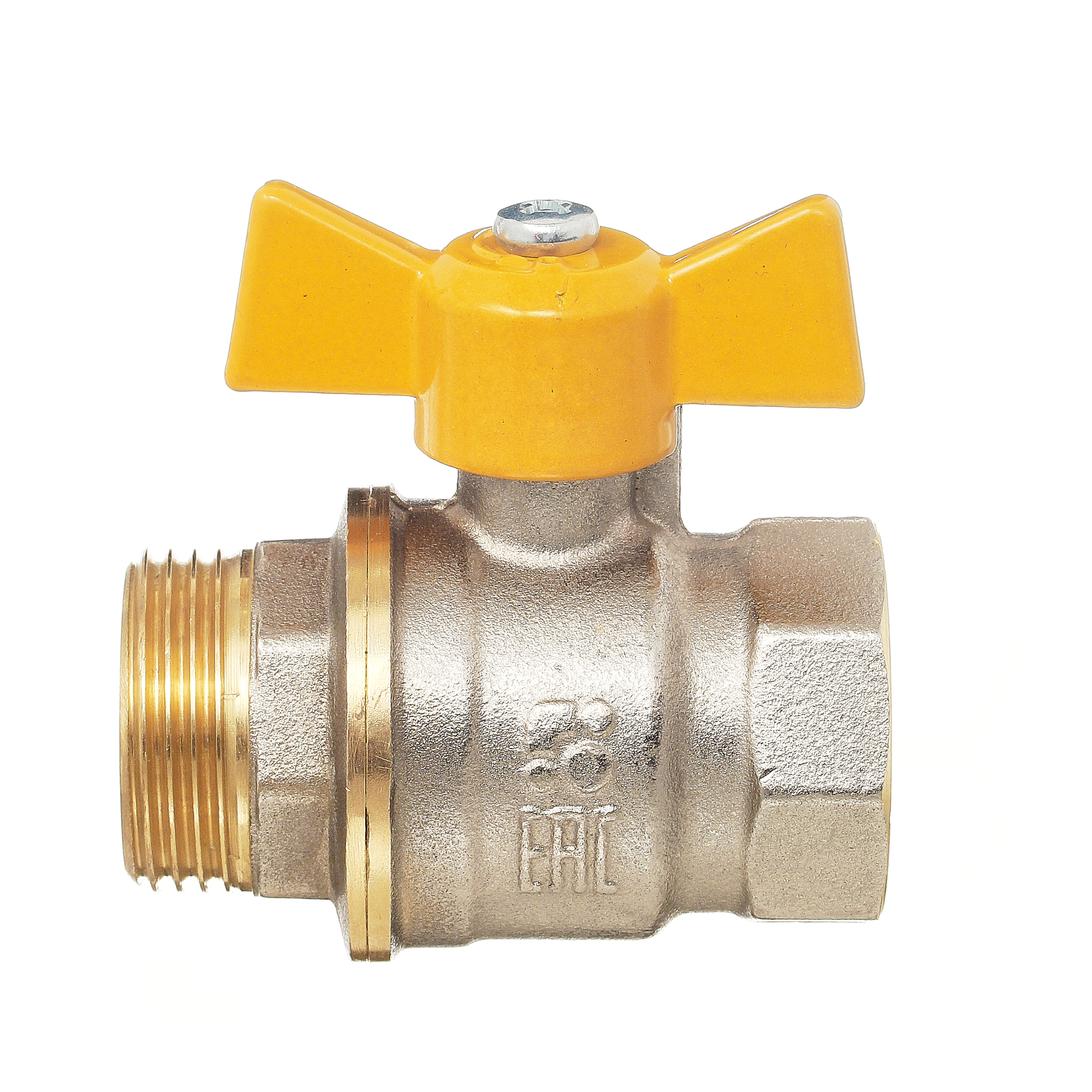 Кран шаровой 11Б27п 1/2' А11/1 НГ газ ВН бабочка никель PN40