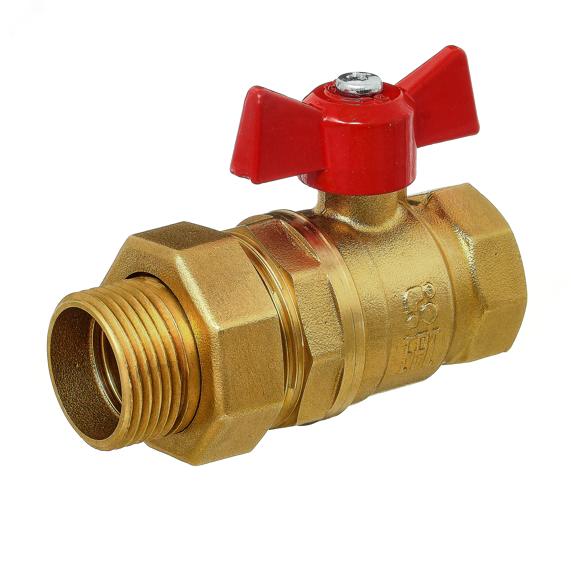 Изображение товара Кран шаровой американка 1/2  А31/1 НГ прямой бабочка PN40