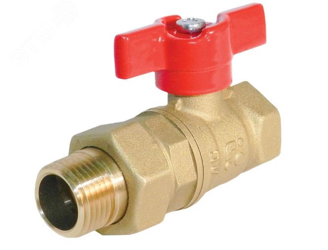 Изображение товара Кран шаровой американка Ду20 А31/1 прямой бабочка PN40 Россия