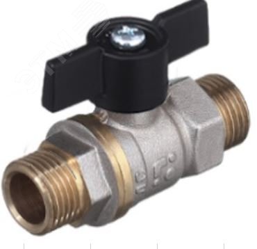 Изображение товара Кран шаровой 11Б27П1 Ду15 А32/1 бабочка никель PN40 Россия