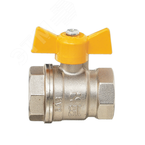 Изображение товара Кран шаровой 11Б27п 3/4' А10/1 НГ газ ВВ бабочка никель PN40 (шт)