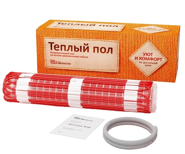 Мат нагревательный для электрического теплого пола Warmstad WSM 8.00 кв.м 1210 Вт