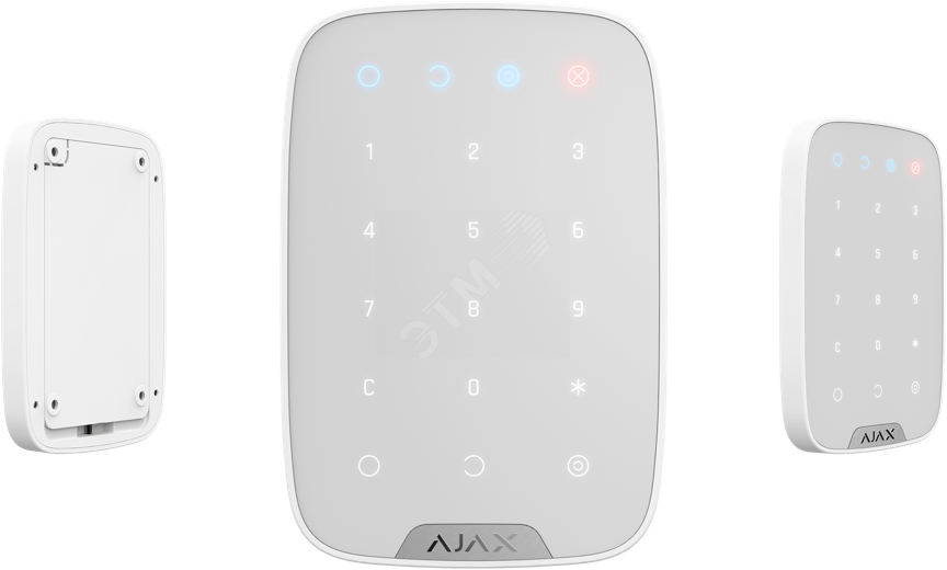 Клавиатура беспроводная с сенсорными кнопками KeyPad white Ajax
