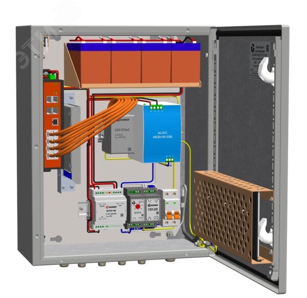 Изображение товара Узел коммутационный 8хPoE, 2хSFP, 300 Вт, АС 230В, 50 Гц IP66, 400х500х210 мм (шт)