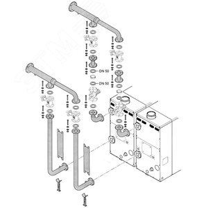 Изображение товара Комплект гидравлический для двух котлов в каскаде KB2 для котлов POWER HT 1.280-1.320 (шт)