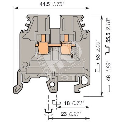 Клеммавинтовая4мм.кв.M4/6.V0