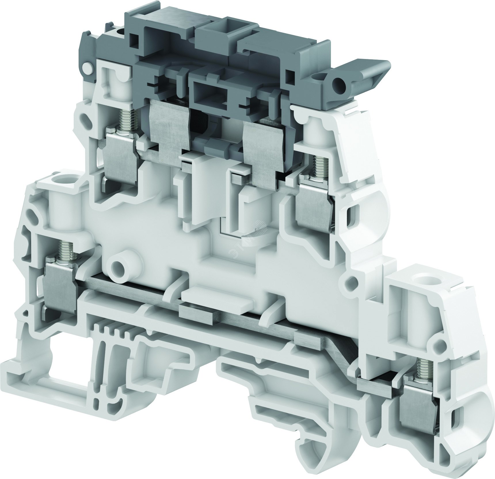 Клемма с держателем предохранителя mrk 6 s Клемма винтовая ZS4-D2-SF1 - 4 мм?, 2 уровня, 4 зажима, держатель предохранителя