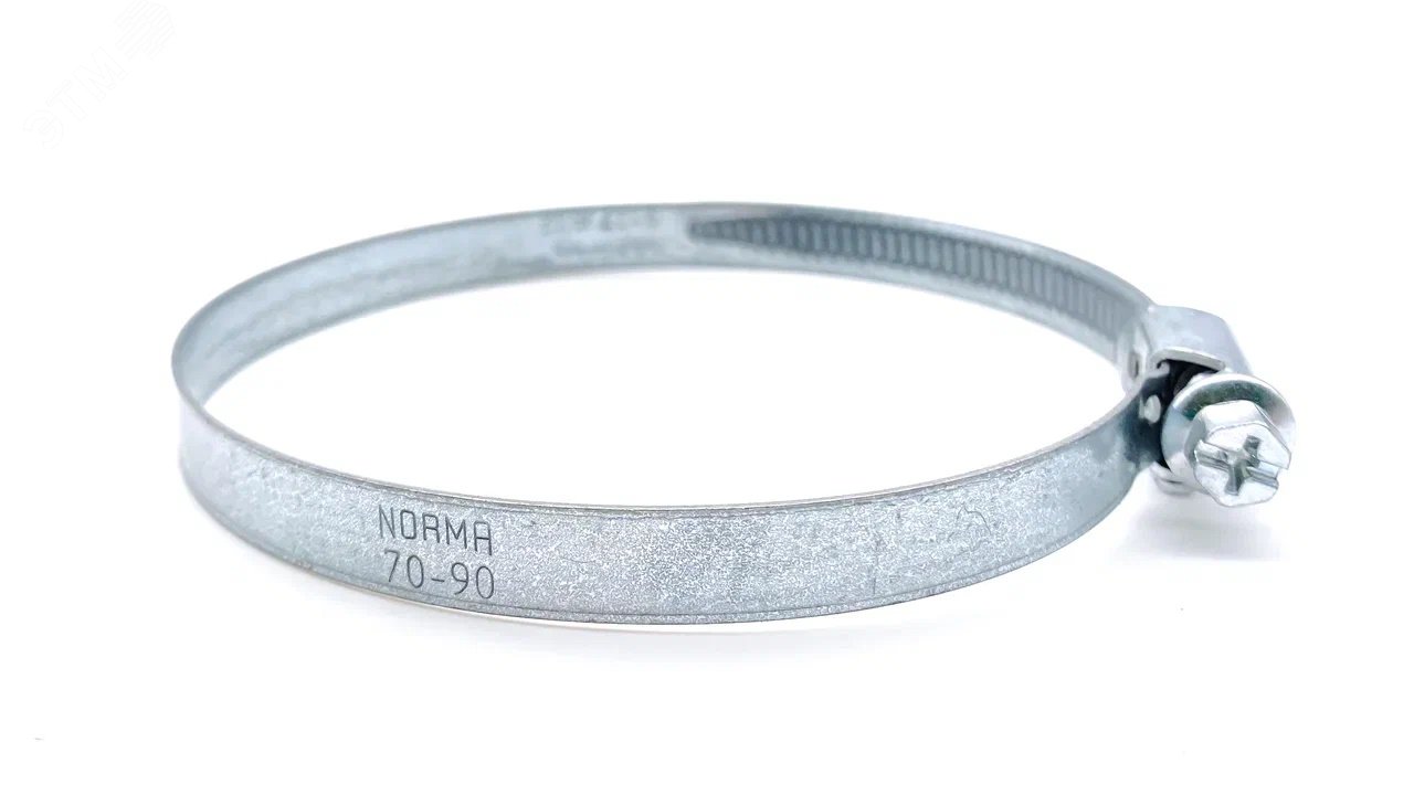 Изображение товара Хомут червячный NORMA 70-90/9 W1 оцинкованная сталь для шлангов