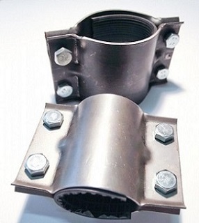 Хомут ремонтный двухсоставной для водоснабжения Х032 42-46 L65 оцинкованная сталь