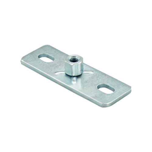 Пластина  монтажная с гайкой М8 оцинкованная сталь