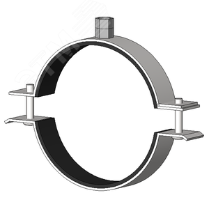 Хомут трубный сантехнический с резиновым уплотнением DGP 4 102-116мм М8/М10  с комбинированной гайкой М8/М10 и системой быстрого монтажа - фото 2