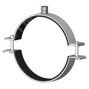 Хомут трубный сантехнический с резиновым уплотнением DGP 5 132-141мм М8/М10  с комбинированной гайкой М8/М10 и системой быстрого монтажа - фото 2