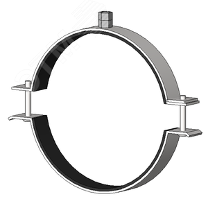 "Хомут трубный сантехнический с резиновым уплотнением DGP  с резиновым уплотнением  ""6""  D 159-168мм  с комбинированной гайкой М8/М10 и системой быстрого монтажа " - фото 2