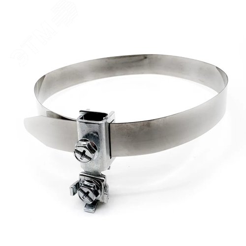 Хомут червячный заземления (комплект хомут+ клемма)   25-40 нержавеющая сталь W2 - фото 6
