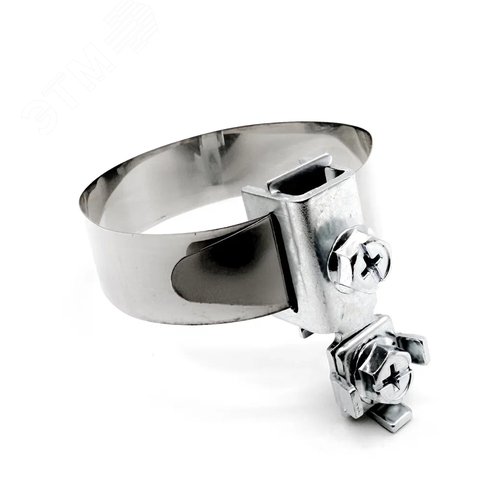 Хомут червячный заземления (комплект хомут+ клемма)   25-40 нержавеющая сталь W2 - фото 2