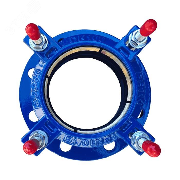 Изображение товара Муфта чугун соединительная для ПЭ и ПВХ труб Ду 50 с фланцевым соединением