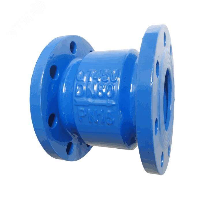 Изображение товара Клапан обратный чугун пружинный Ду 50 Ру16 фланцевый диск чугун+NBR (шт)