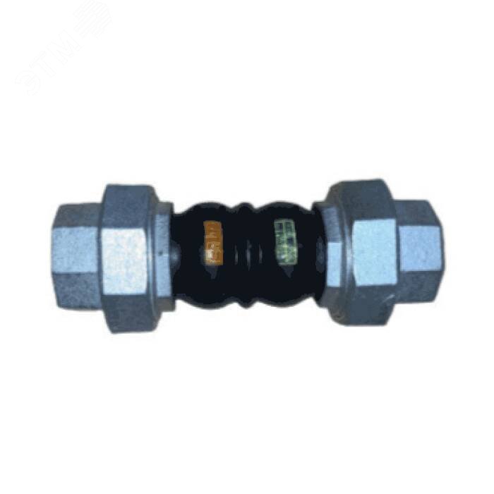 Изображение товара Компенсатор резиновый антивибрационный NBR Ду 15 Ру16 ВР 200мм сжатие/растяжение 22 мм/6 мм (шт)