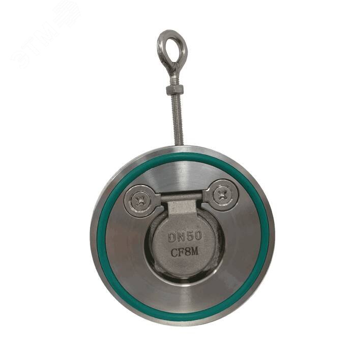 Изображение товара Клапан обратный Ду 50 Ру16 одностворчатый межфланцевый (нержавеющая сталь) (шт)