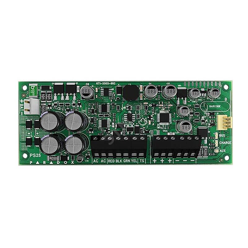 Изображение товара Модуль питания 12В 2.5А с контрольной шиной и батареей Paradox PS25