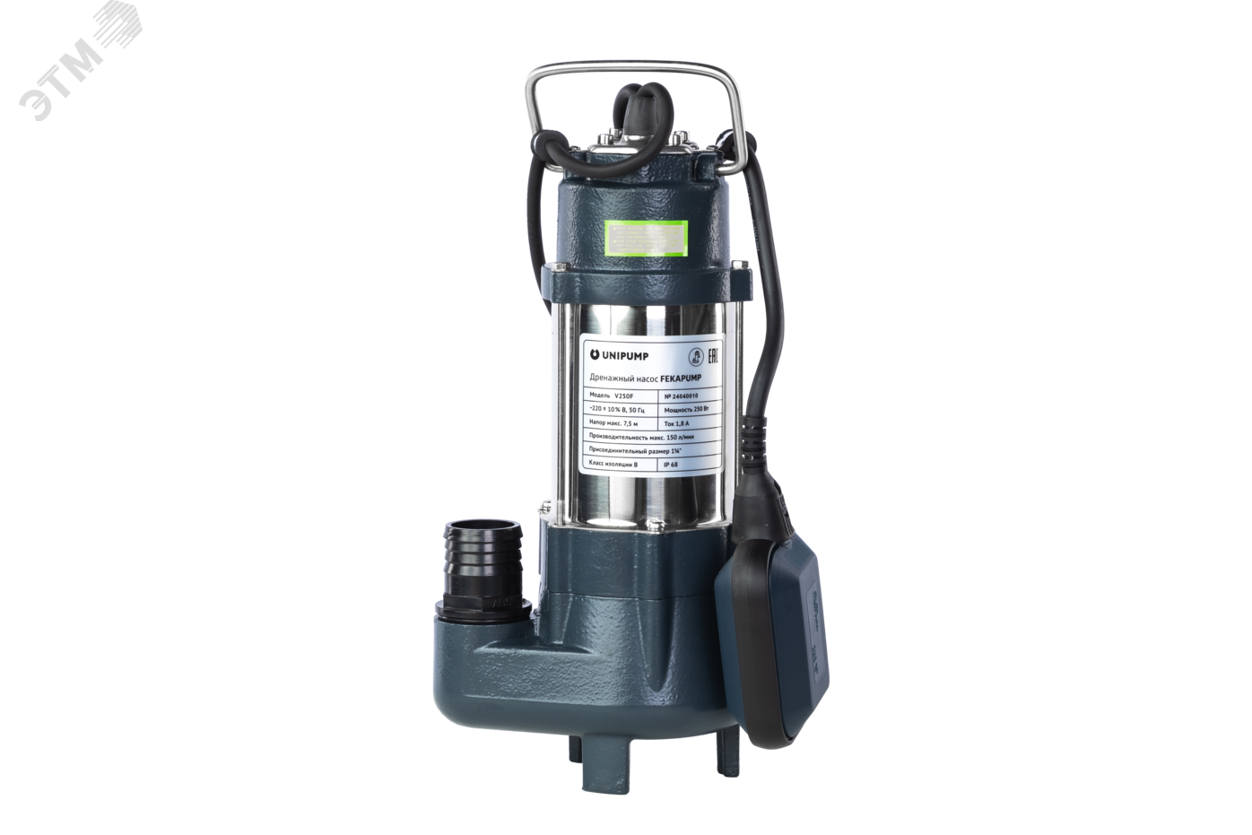 Изображение товара Дренажный насос FEKAPUMP V 250F UNIPUMP для грязной воды с поплавком