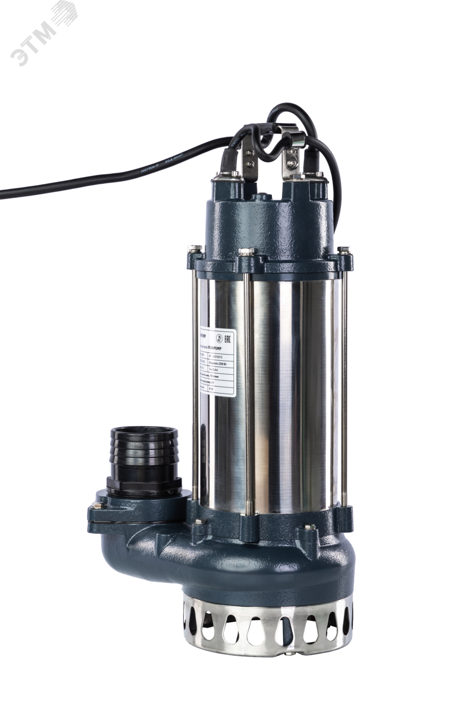 Изображение товара Дренажный насос FEKAPUMP V 2200F с поплавком 42 м3/ч напор 17 м для грязной воды