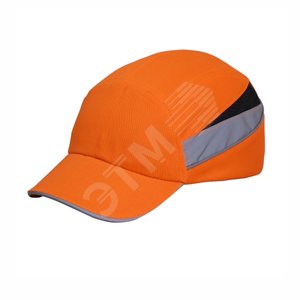 Каскетка RZ BioT CAP оранжевая (защитная, ударопрочная, укороченный козырек, светоотражающие вставоки, регулировка по размеру головы с 56 см по 59 см с помощью застежки-блочк, -10°C + 50°C )