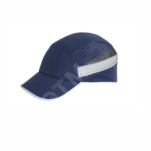 Каскетка RZ BioT CAP синяя (защитная, ударопрочная, укороченный козырек, светоотражающие вставоки, регулировка по размеру головы с 56 см по 59 см с помощью застежки-блочк, -10°C + 50°C )