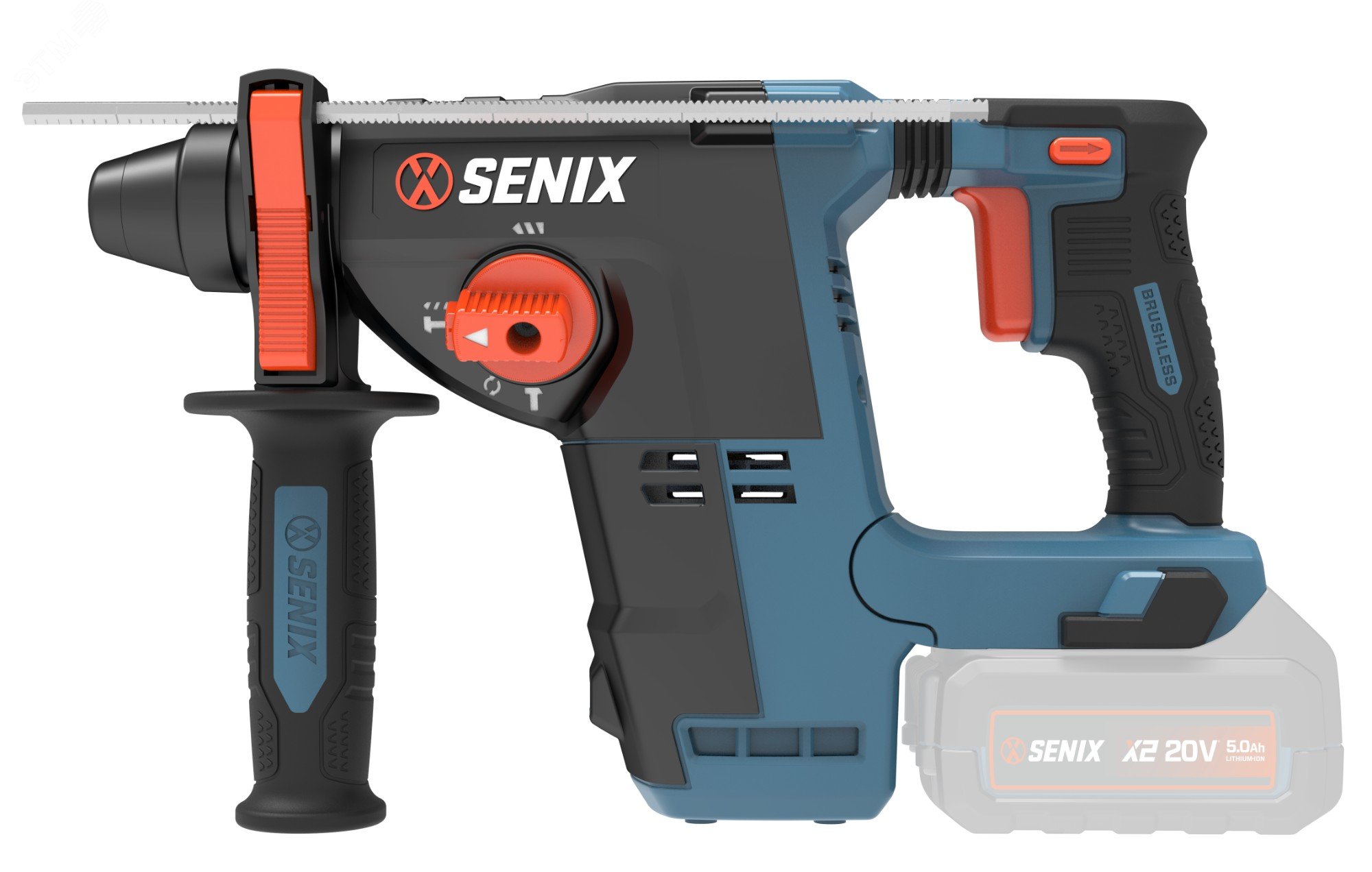 Изображение товара Перфоратор SDS-plus, 2.0Дж, 24 мм, без АКБ и ЗУ X2 20В (шт)