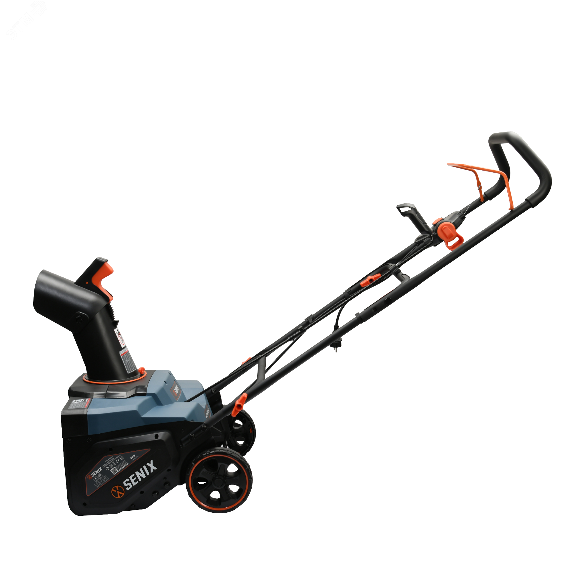 Изображение товара Снегоуборщик электрический, Мощность 1800Вт, Число оборотов 3000 об/мин, ширина захвата 46 см, высота захвата 20 см, дальность выброса до 10 см. (шт)